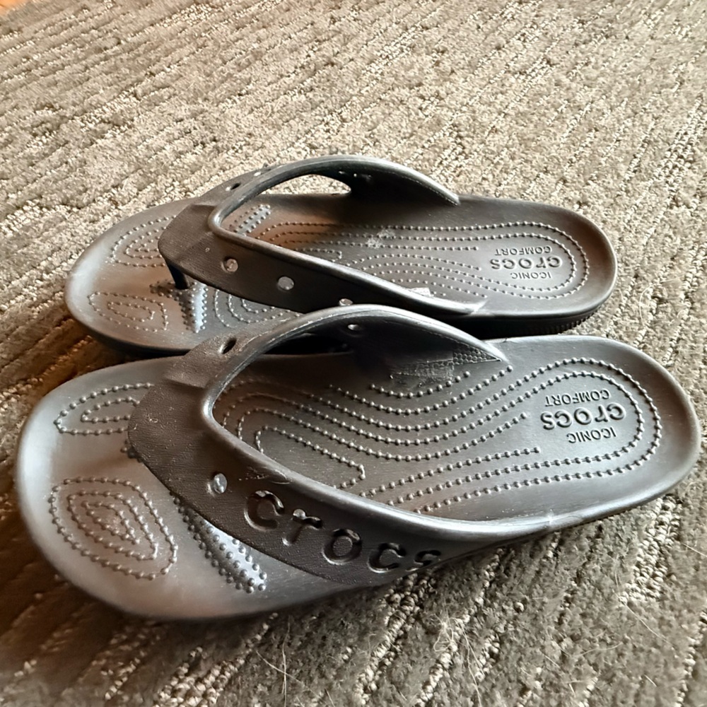 CROCS Black Women's Flip Flop Sandals